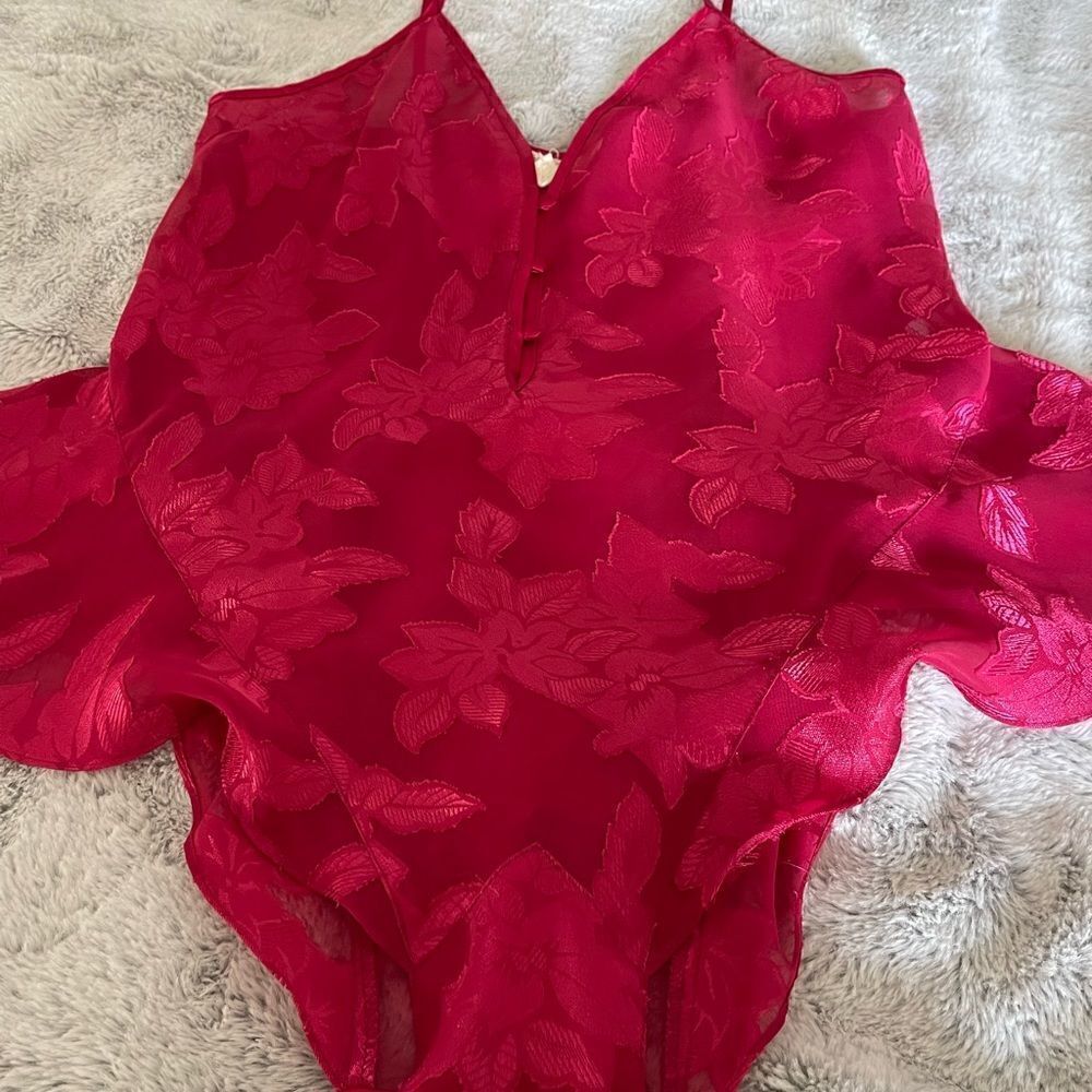 Vintage Victoria secret bodysuit hot pink sz medium - Picture 7 of 10
